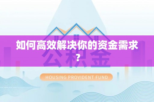 寿丰如何高效解决你的资金需求？