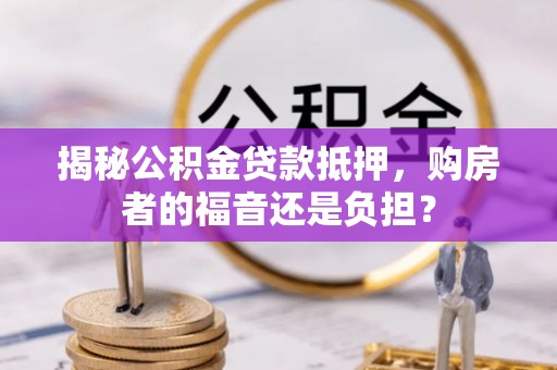 寿丰揭秘公积金贷款抵押，购房者的福音还是负担？