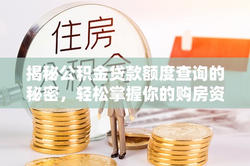 寿丰揭秘公积金贷款额度查询的秘密，轻松掌握你的购房资金