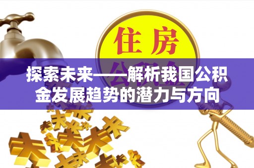 寿丰探索未来——解析我国公积金发展趋势的潜力与方向
