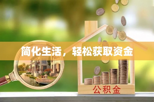 寿丰简化生活，轻松获取资金