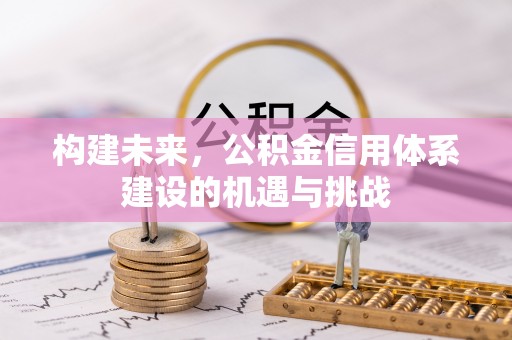 寿丰构建未来，公积金信用体系建设的机遇与挑战