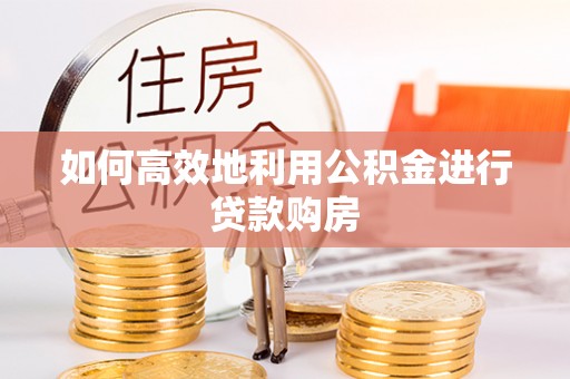 寿丰如何高效地利用公积金进行贷款购房